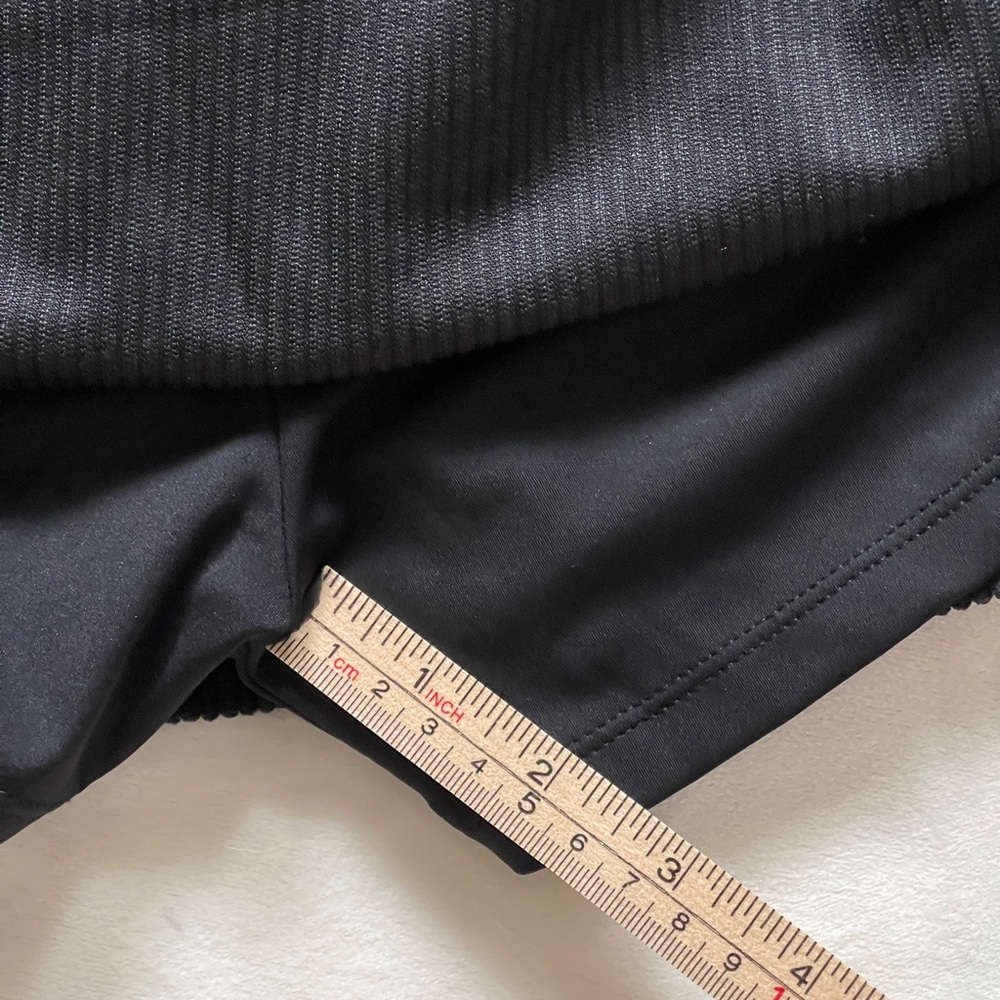Halara Corduroy Skort Black Mini A-Line Ribbed Athleisure Skirt Shorts Medium - Picture 8 of 9
